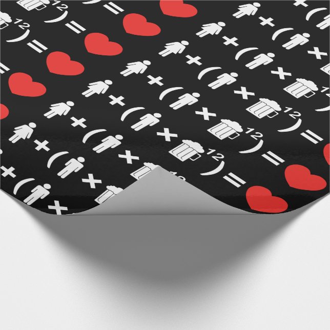 The Love Equation for Men Wrapping Paper (Corner)
