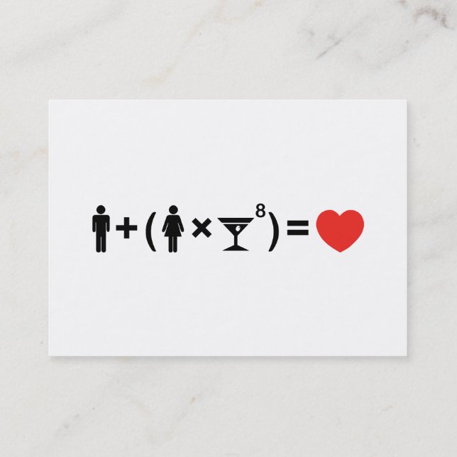The Love Equation for Women Business Card (Back)