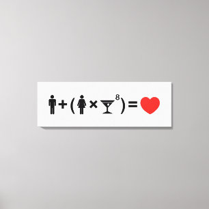 The Love Equation for Women Canvas Print