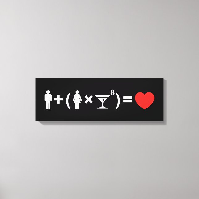 The Love Equation for Women Canvas Print (Front)