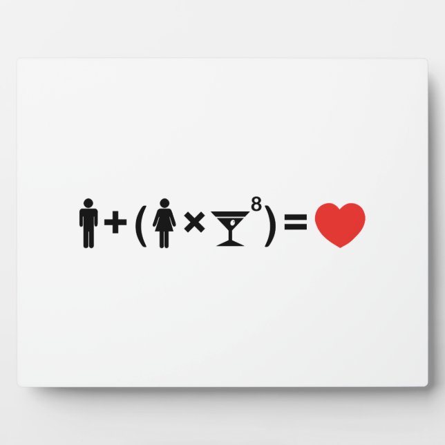 The Love Equation for Women Plaque (Front)