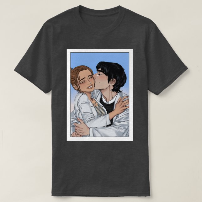 The Love Hypothesis Olive and Adam T-Shirt (Design Front)