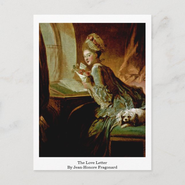 The Love Letter By Jean-Honore Fragonard Postcard (Front)