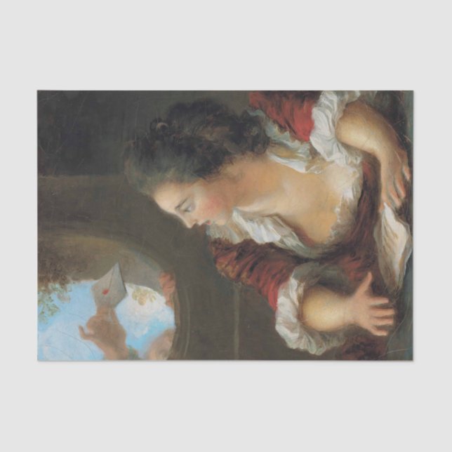 The Love Letter by Jean-Honore Fragonard Tissue Paper (Front)