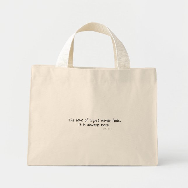 The Love of a Pet (words only) Mini Tote Bag (Front)