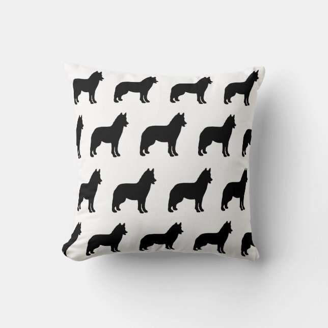 The Love of Siberian Husky Dogs Cushion (Front)