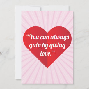 The love of the heart  Flat Save The Date Card