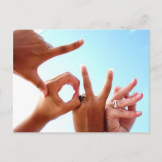 the LOVE postcard