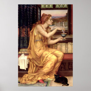 The Love Potion by Pre-Raphaelite Evelyn de Morgan Poster