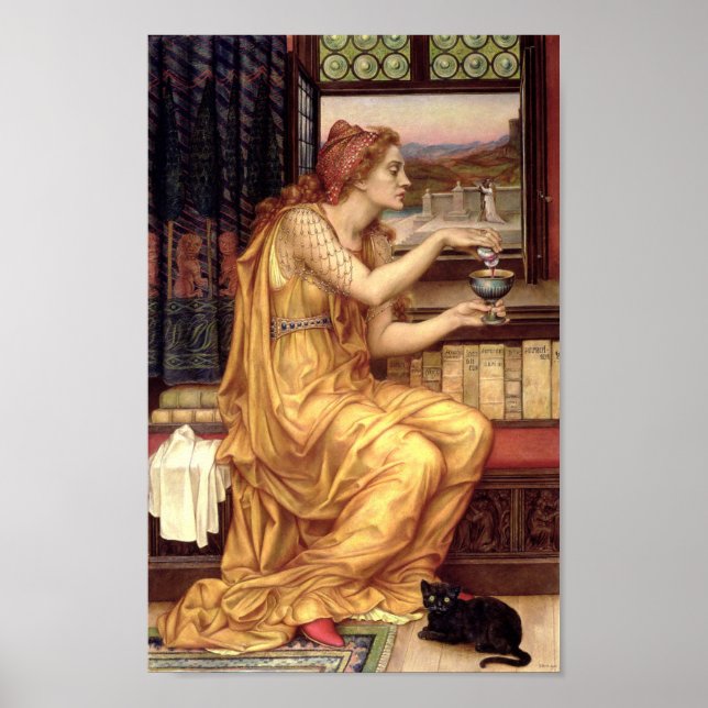 The Love Potion by Pre-Raphaelite Evelyn de Morgan Poster (Front)
