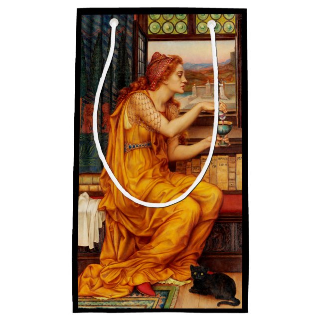 The Love Potion - Evelyn De Morgan Painting Small Gift Bag (Front)