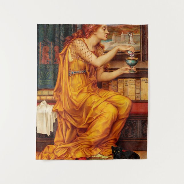 The Love Potion - Evelyn De Morgan Painting Tapestry (Front)
