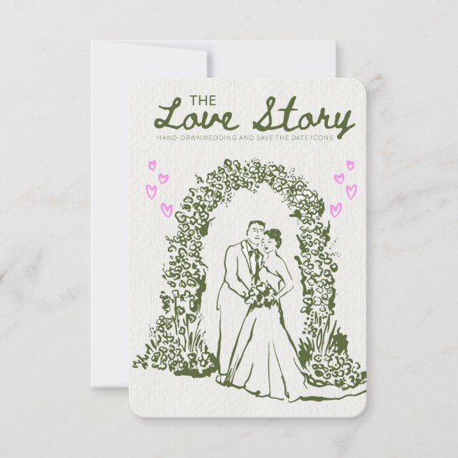 💍the love story invitation (Front)