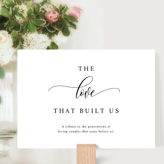 The Love that Built Us Cardstock Table Sign (Creator Uploaded)