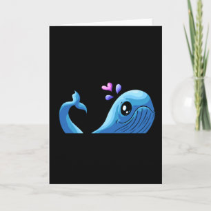 The Love Whale   Spout Heart Valentine Card