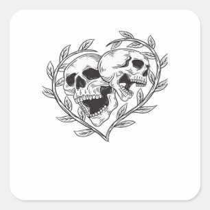 The Lover Till Death Do Us  Square Sticker