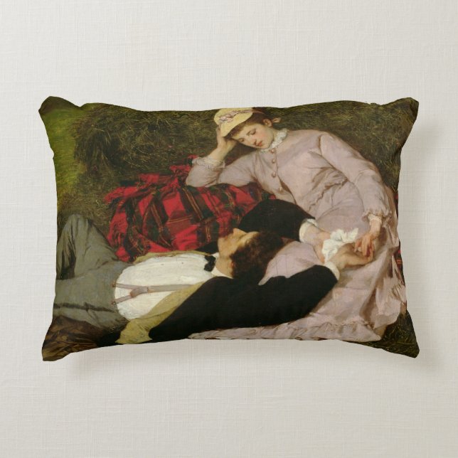 The Lovers, 1870 Decorative Cushion (Front)
