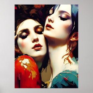 The Lovers Embrace Poster