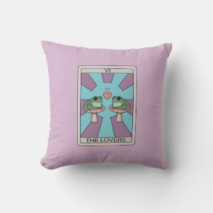The Lovers Frog Tarot Cushion