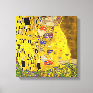 The Lovers Kiss Fine Art Acrylic Painting Canvas Print