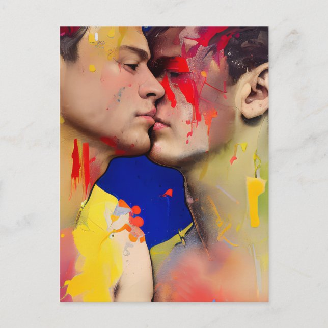 The Lovers Kiss Postcard (Front)