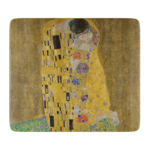 The Lovers Kissing Embrace by Gustav Klimt Cutting Board