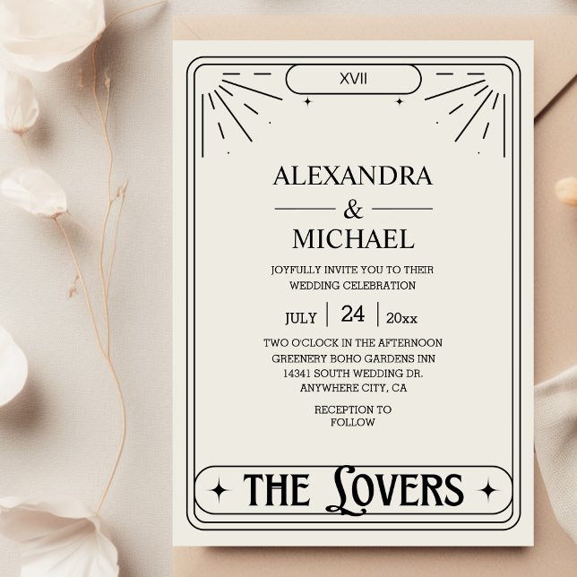 The Lovers Mystical Black Tarot Card Wedding (Creator Uploaded)