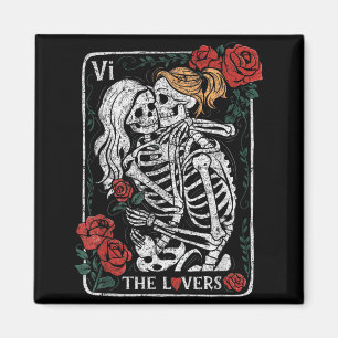 The Lovers Tarot Card Gothic Occult Kissing Magnet