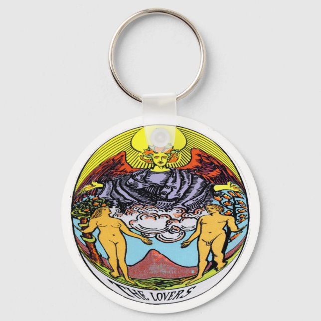 The Lovers Tarot Card Key Ring (Front)