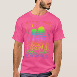The Lovers Tarot Card LGBT pride floral and s  T-Shirt