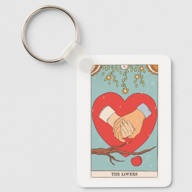 The Lovers tarot card modern Major Arcana  Key Ring (Front)