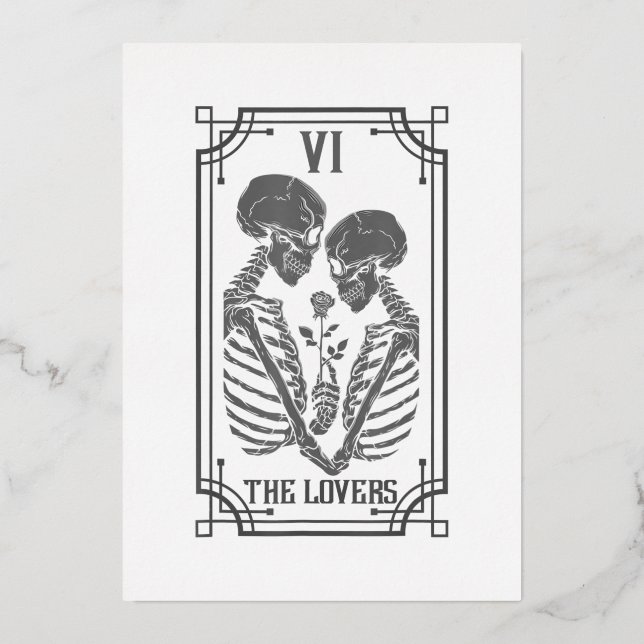 The Lovers Tarot Card Occult Goth Halloween Gothic (Front)