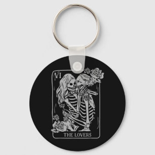 The Lovers Tarot Card Occult Goth Kissing Lesbian Key Ring