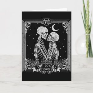The Lovers Tarot Card Skeleton Valentines Hallowee