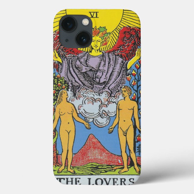The Lovers Tarot Card Tarots Reading iPhone Case (Back)