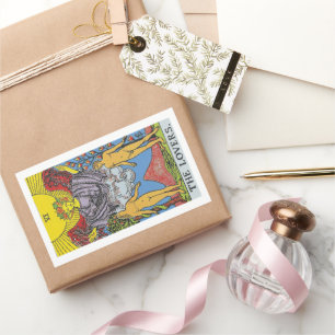 The Lovers Tarot Card Tarots Reading Rectangular Sticker