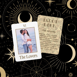 The Lovers Tarot | Gold Miniature Photo Enclosure Card