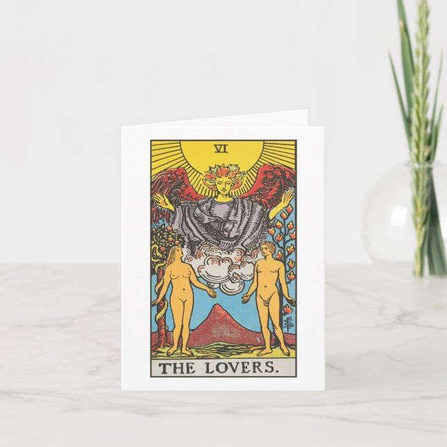 The Lovers tarot - Rider Waite Smith tarot Card (Front)