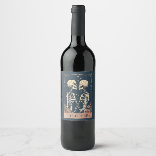 The Lovers Tarot Wine Label (Front)