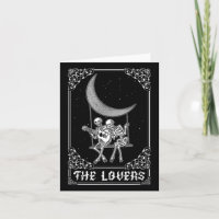 The Lovers Vintage Tarot Card Gothic Halloween Ske