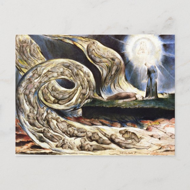 The Lovers’ Whirlwind, William Blake Postcard (Front)