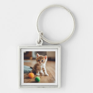 the loving cat key ring
