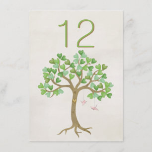 The Loving Tree Wedding Reception Table Number