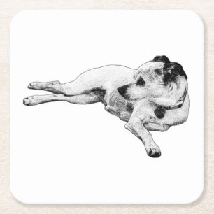 The Loyal Pause Square Paper Coaster