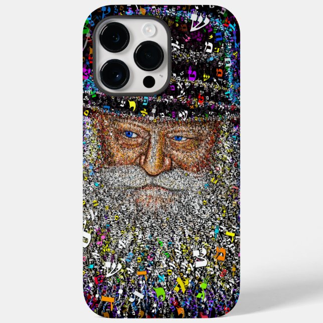 The Lubavitcher Rebbe made of Hebrew Letters Case-Mate iPhone Case (Back)