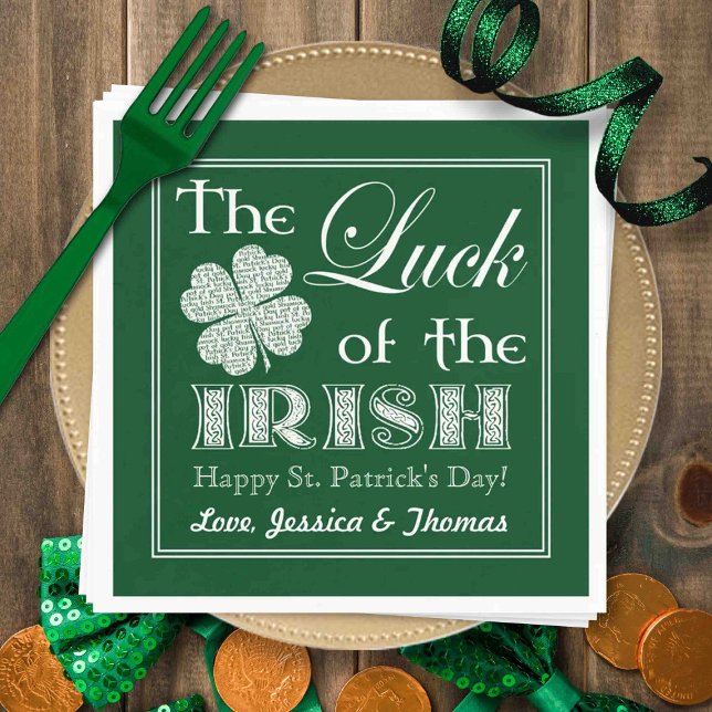 The Luck Of The Irish St. Patrick's Day Napkin (Creator Uploaded)