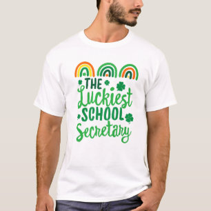 The Luckiest School Secretary St. Patrick's Day Lu T-Shirt