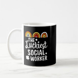 The Luckiest Social Worker St. Patricks Day Lucky Coffee Mug