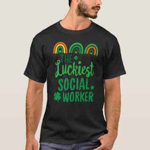 The Luckiest Social Worker St Patrick's Day Lucky T-Shirt
