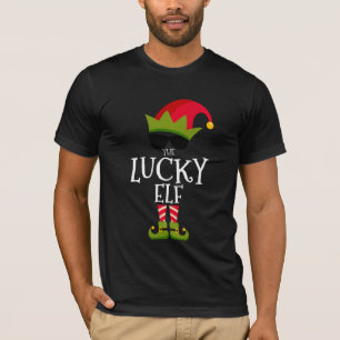 The Lucky Elf Costume Matching Family Group Christ T-Shirt